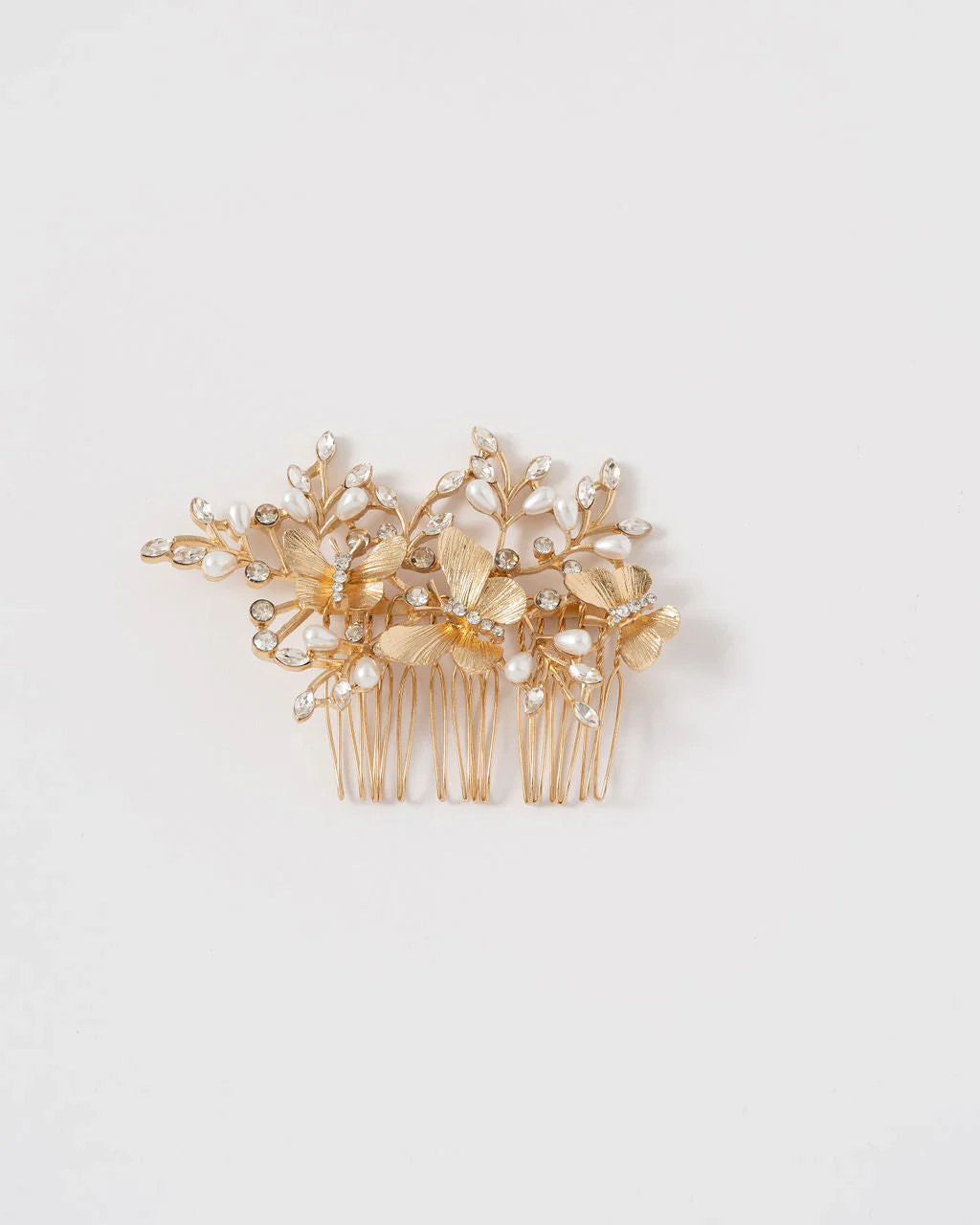 Elizabeth Butterfly Embellished Hair Comb Clip