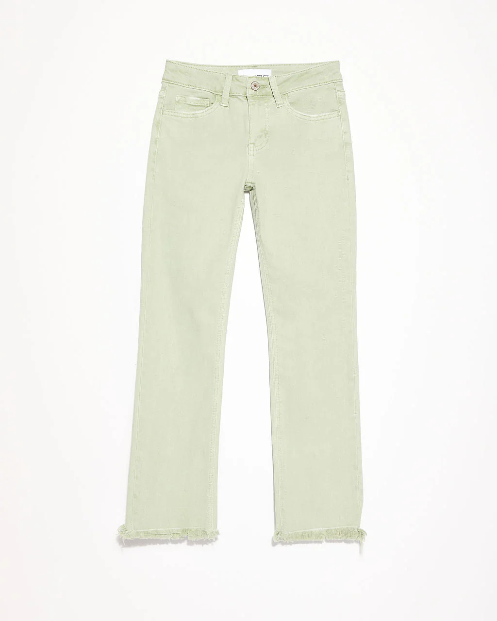 Avila Mid Rise Frayed Hem Jeans