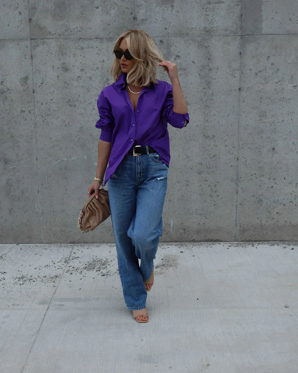 Infinity Cotton Button Down Top