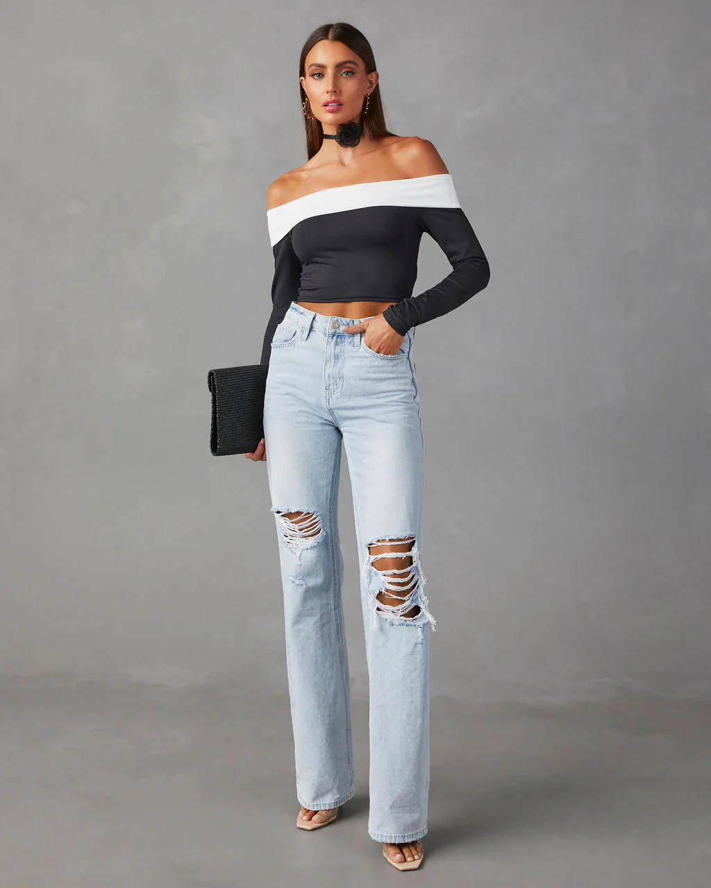 Barton Off Shoulder Long Sleeve Top