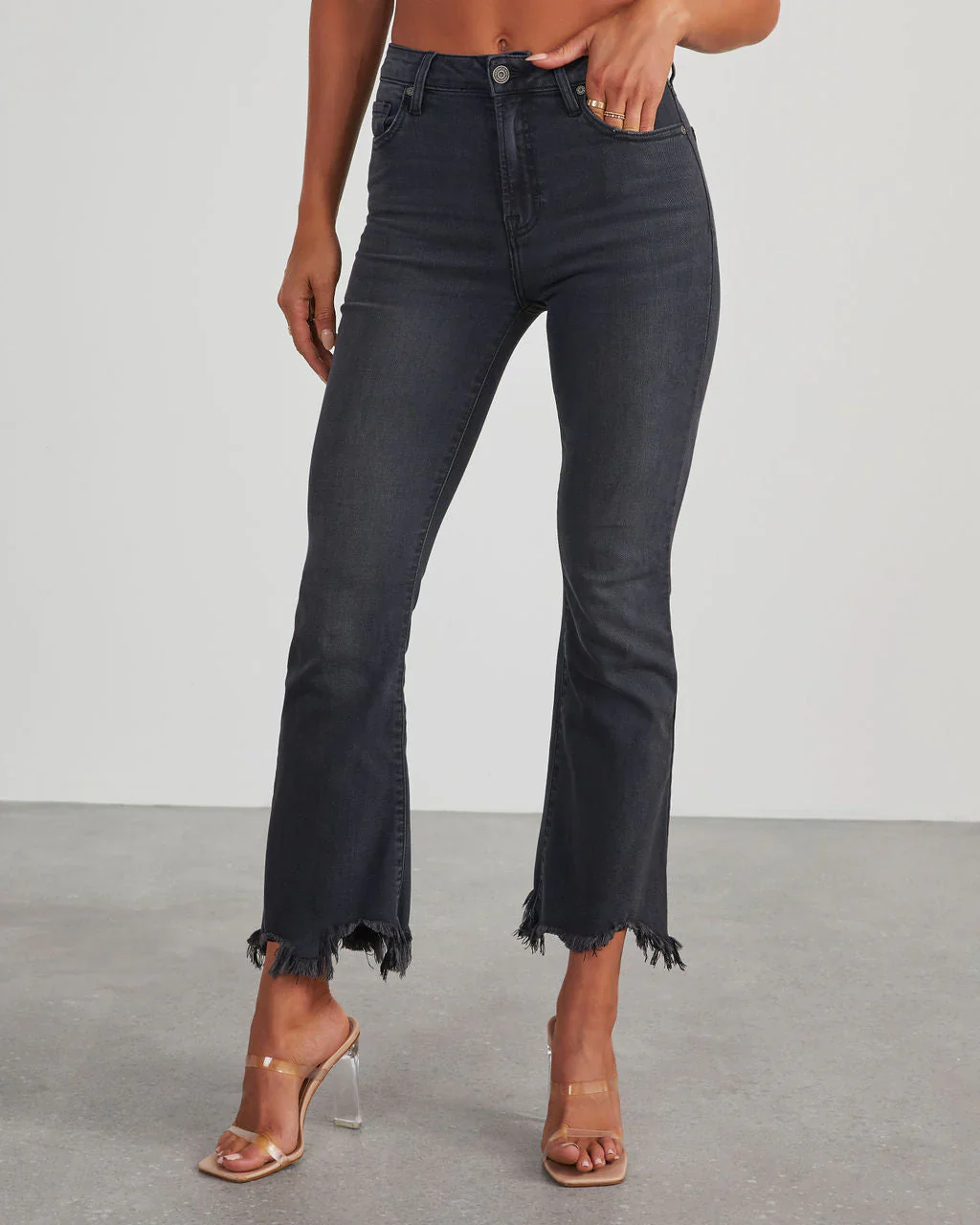 Morton Cropped Frayed Hem Jeans