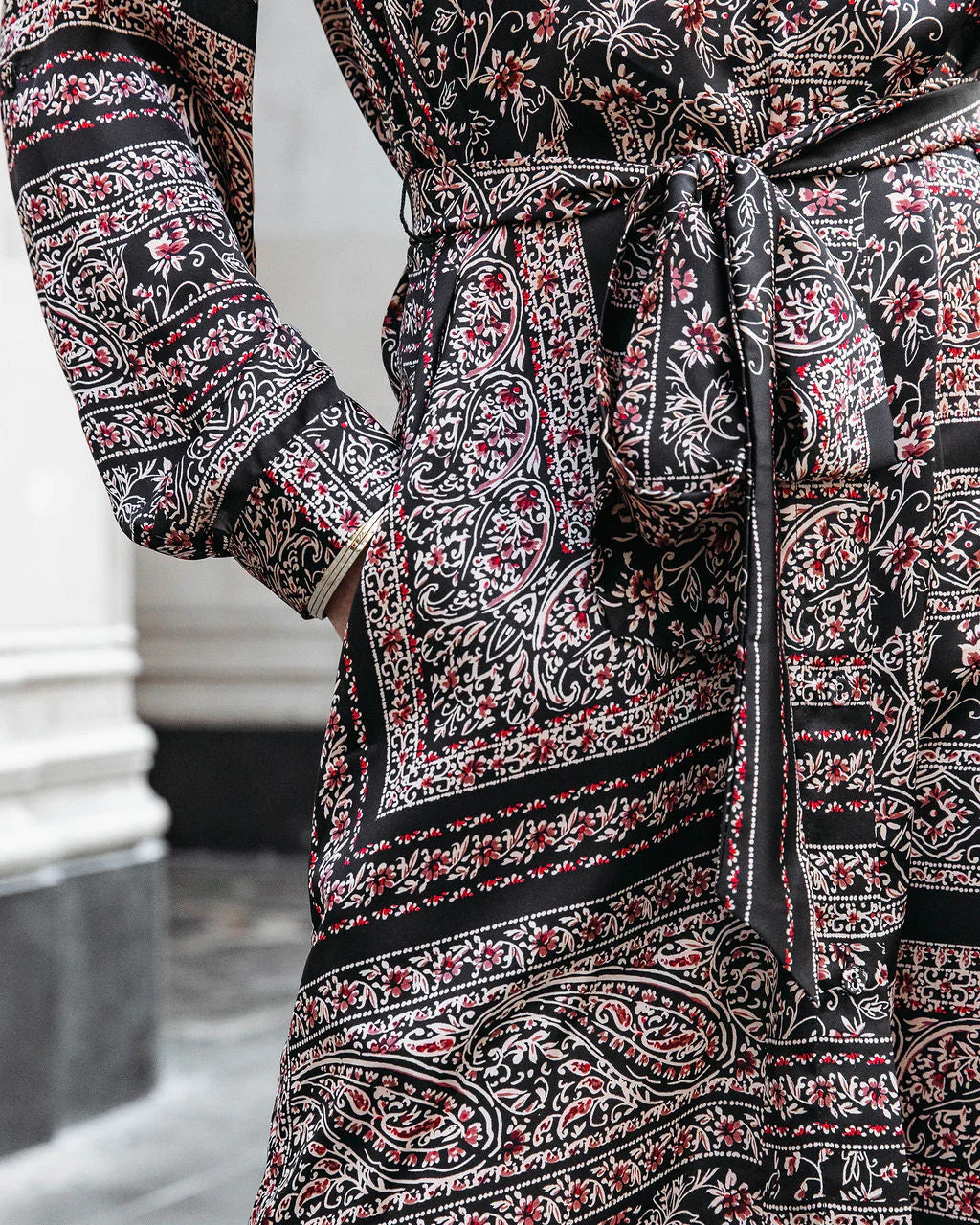 Bentley Pocketed Printed Shirt Dress