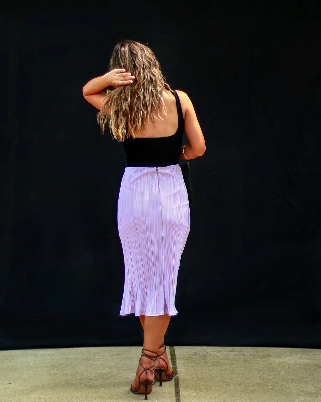 Mckinley Plisse Midi Skirt