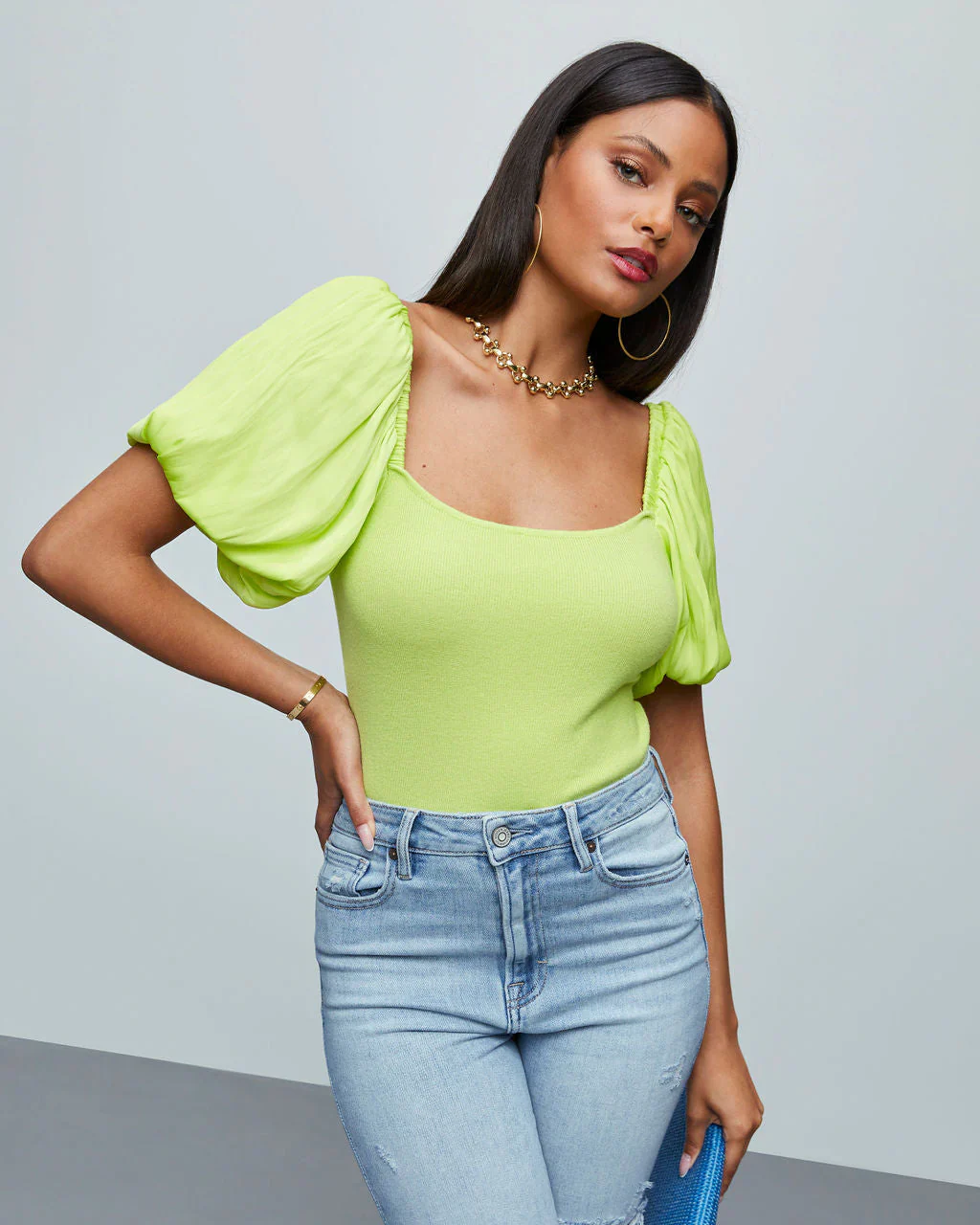 Candice Puff Sleeve Crop Top