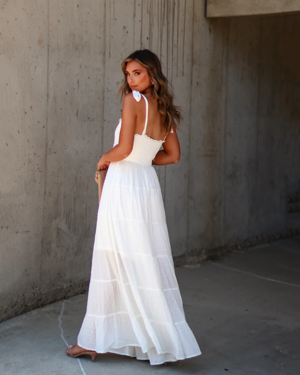 Latana Smocked Tiered Jumpsuit