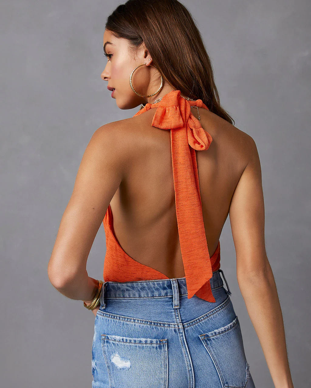 Madelynn Halter Knotted Bodysuit