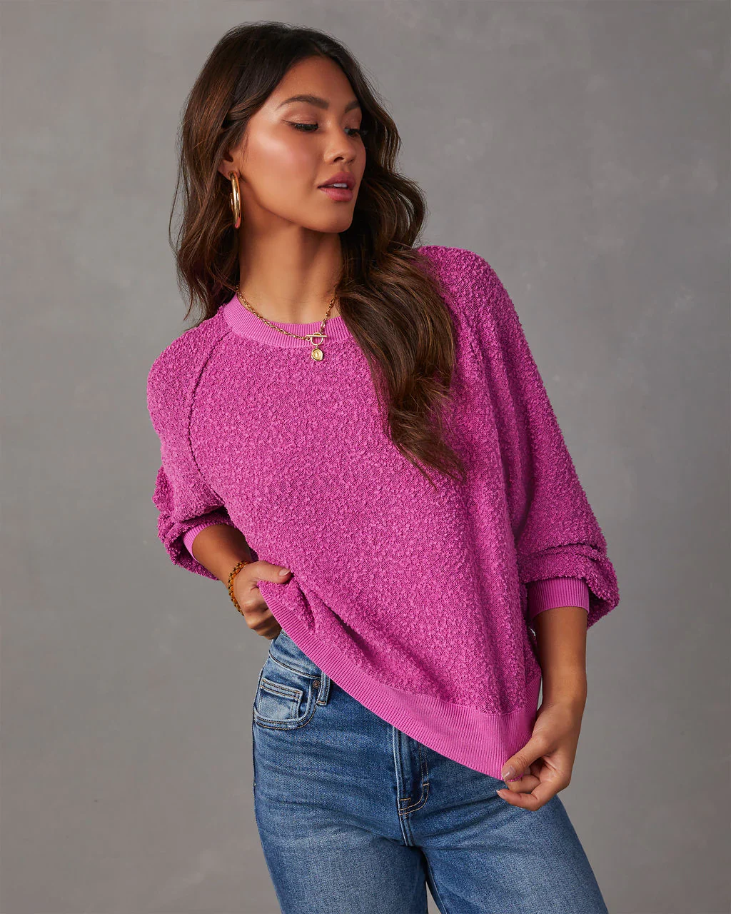 Harrington Crew Neck Pullover Sweater