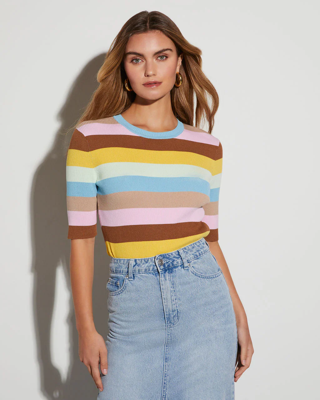 Neapolitan Striped Knit Top