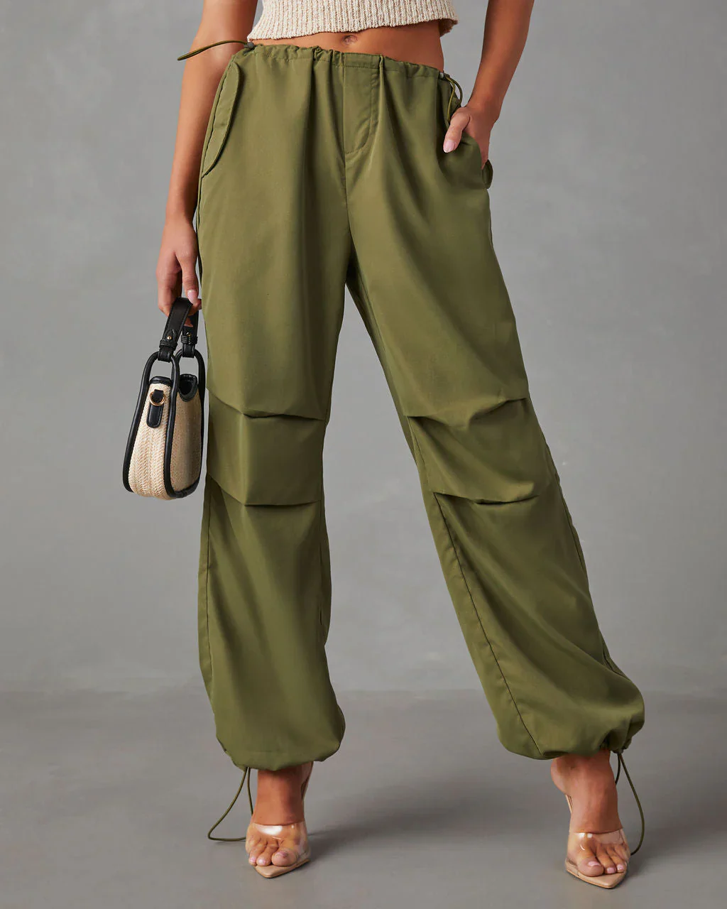 Cabotte Pocketed Parachute Pants