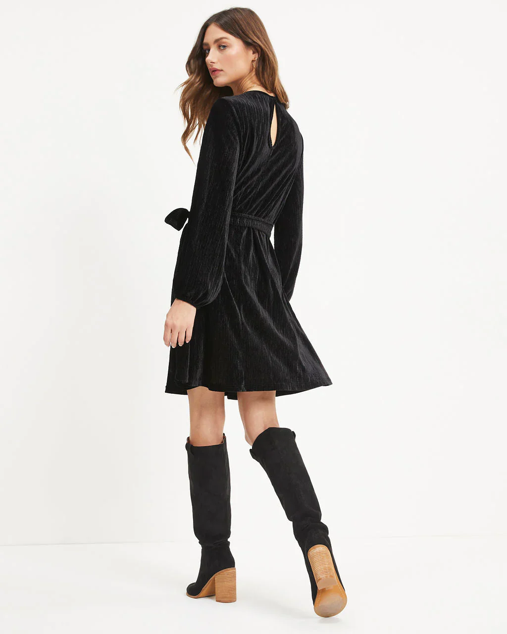 Harlyn Velvet Tie Dress