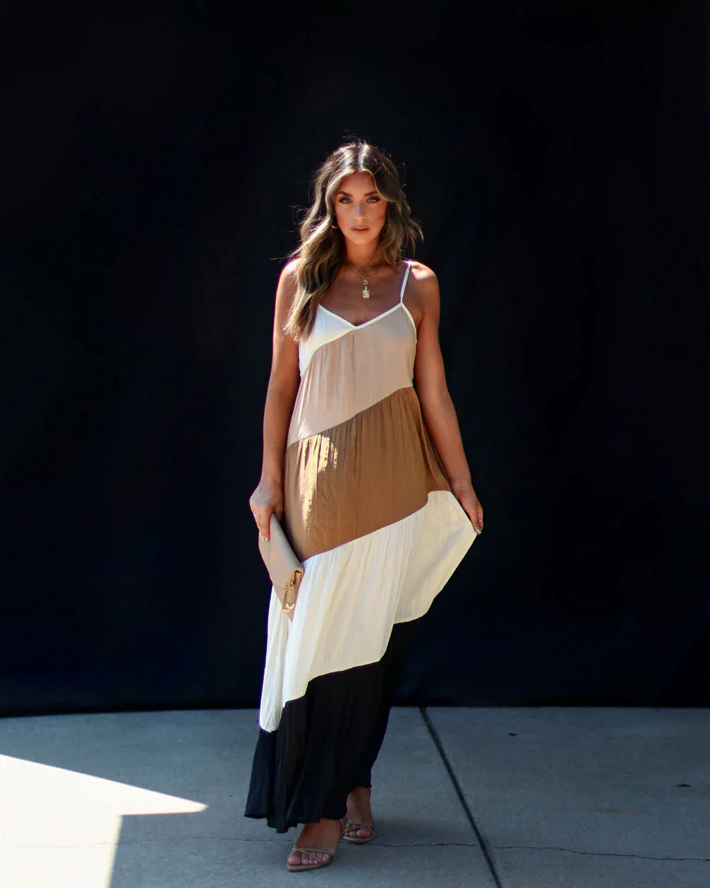 Castaway Summers Colorblock Maxi Dress
