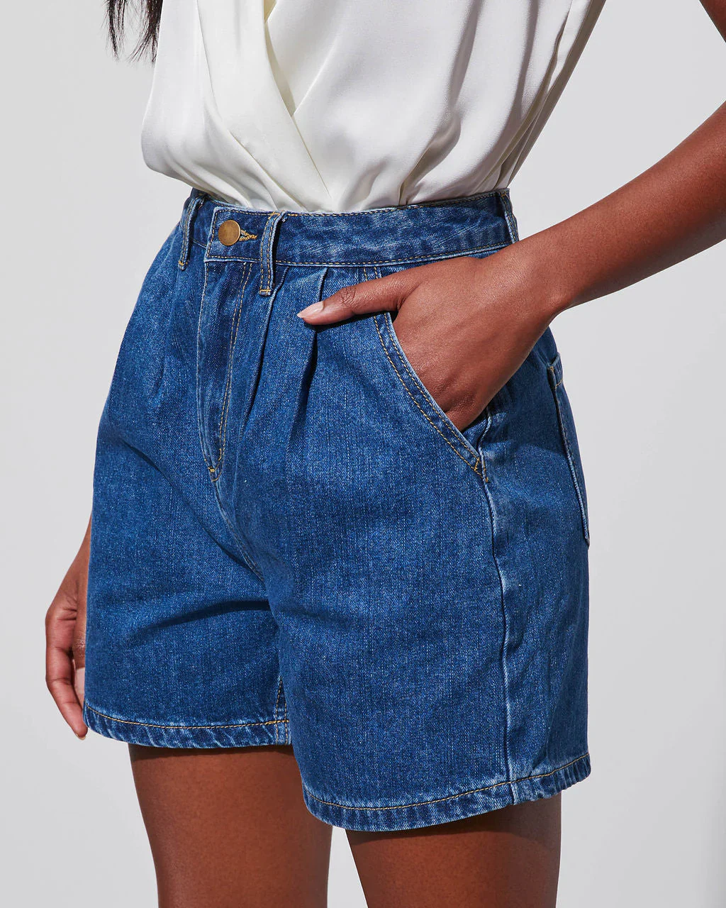 Candace High Rise Denim Shorts