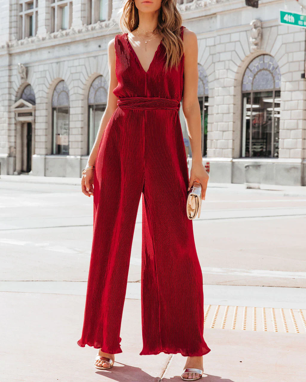 Midnight Love Plisse Jumpsuit