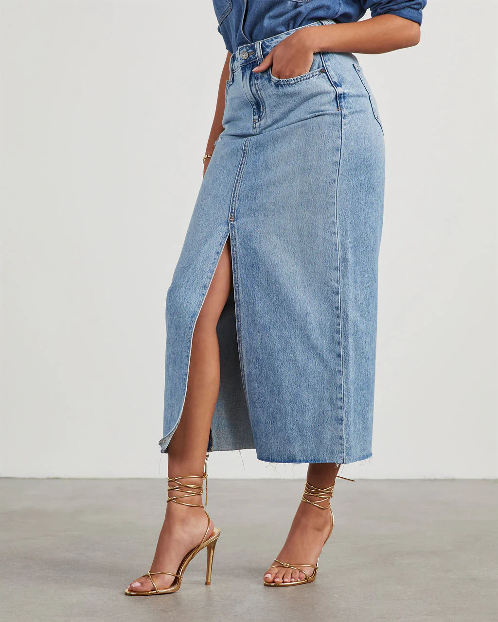 Lavigne Denim Midi Skirt