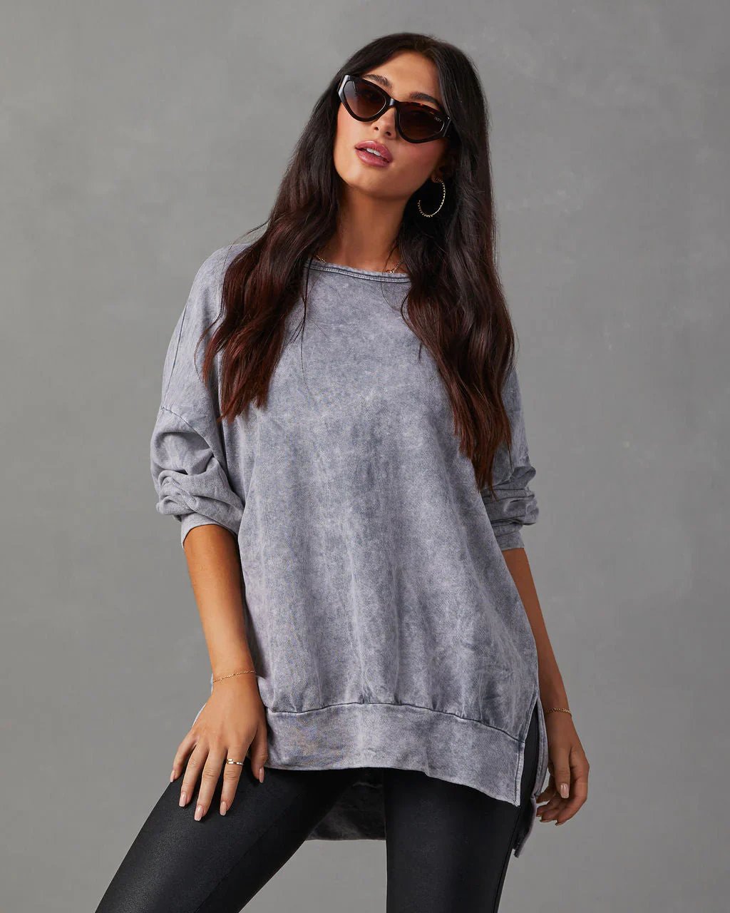 Kourtney Cotton Mineral Wash Sweatshirt