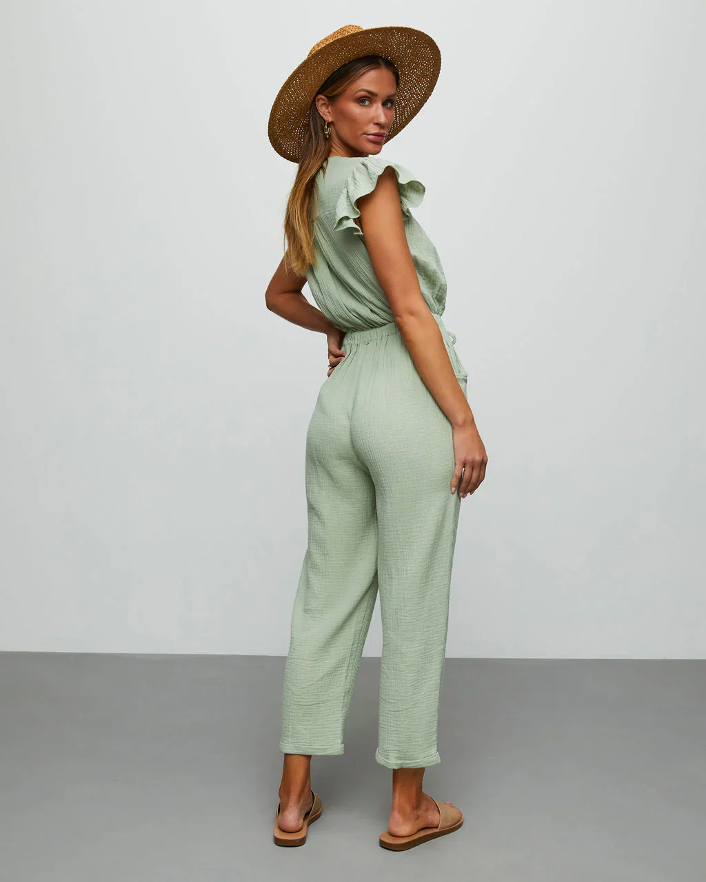 Loyal Pocketed Ruffle Jumpsuit