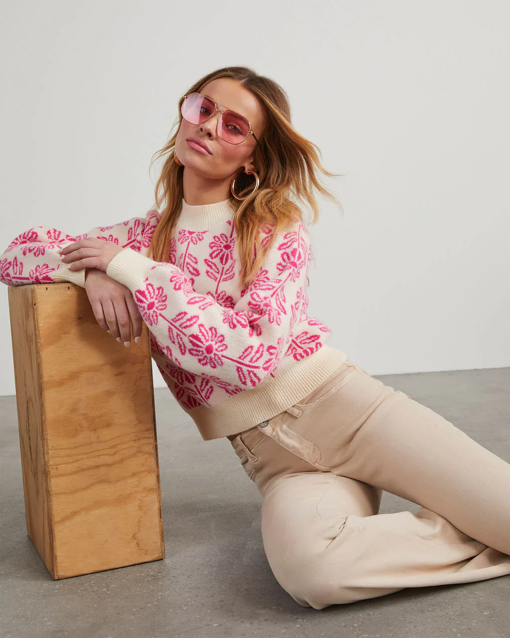 Field Of Daisies Knit Sweater