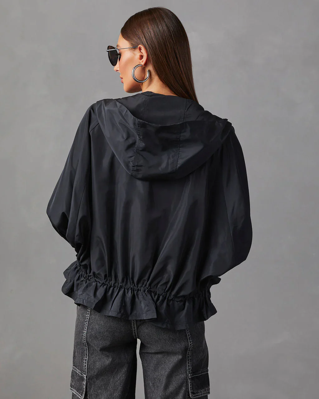 Racetrack Hooded Drawstring Jacket