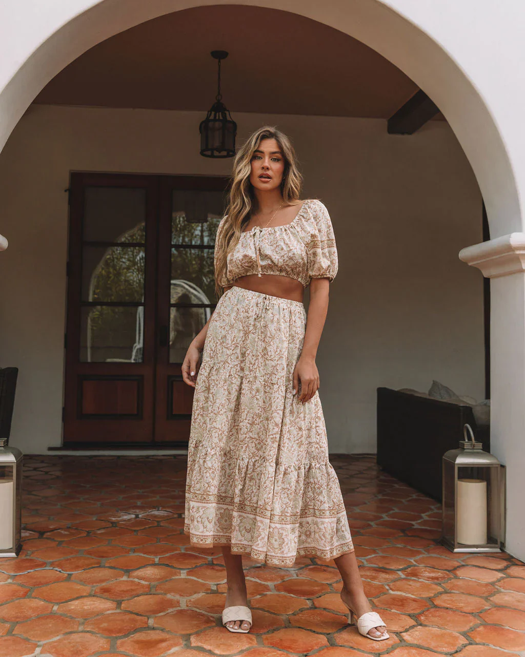 Adela Floral Midi Skirt