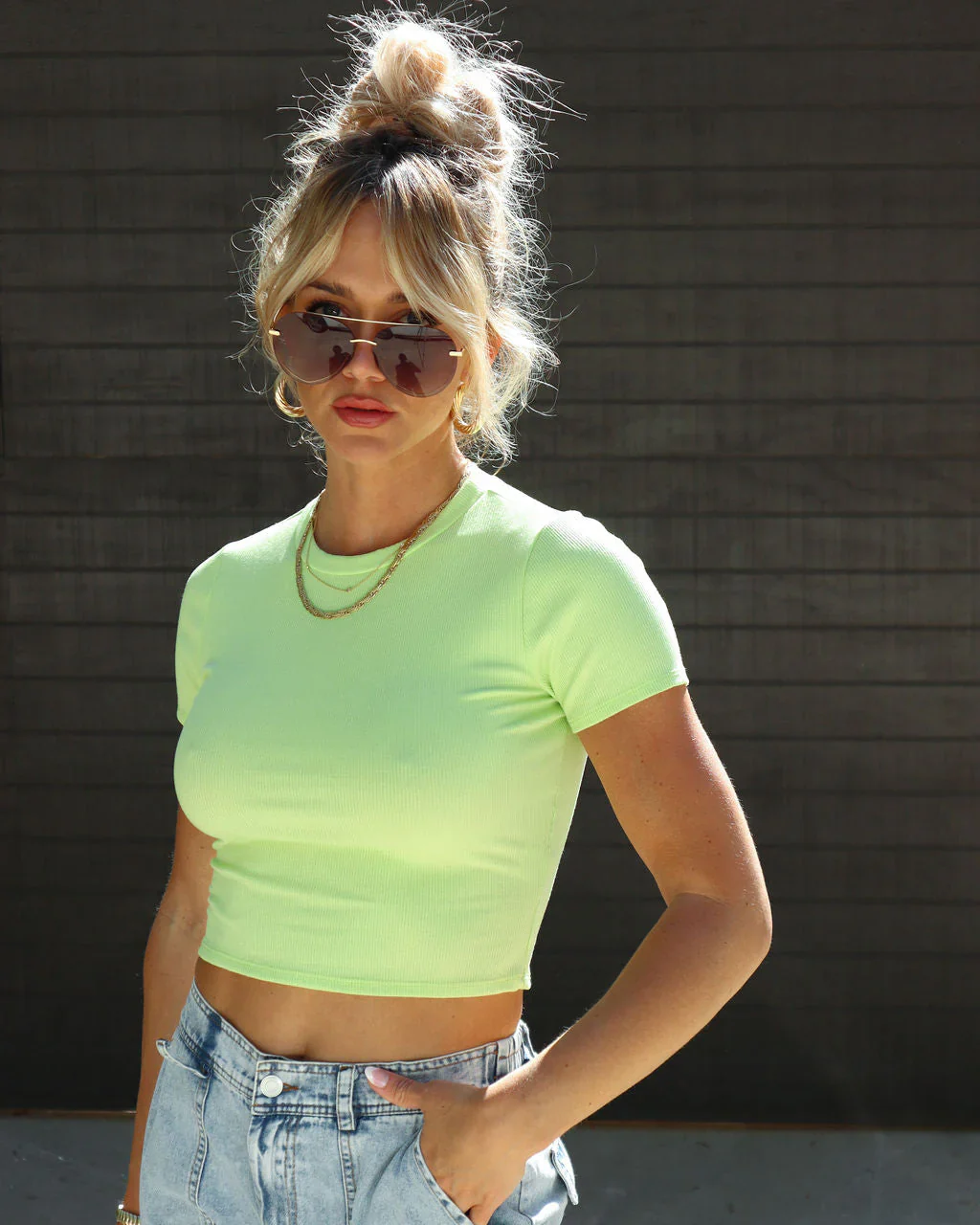 Julissa Ribbed Cropped Tee
