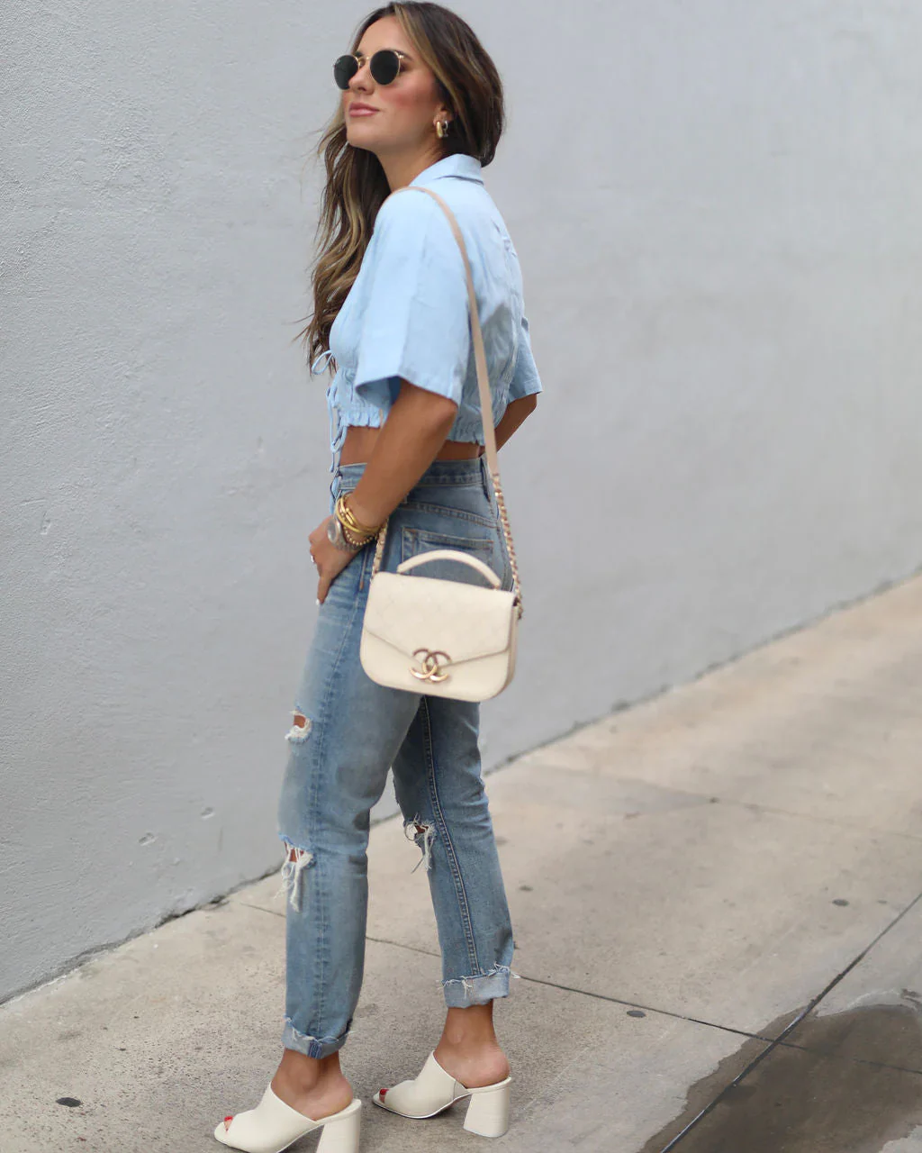 Charley Front Tie Crop Top