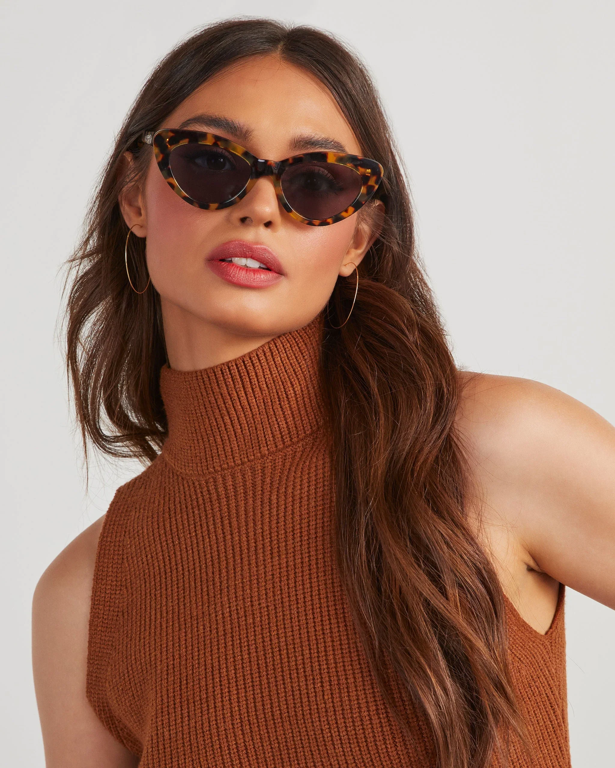 Aleisha Mock Neck Sleeveless Sweater