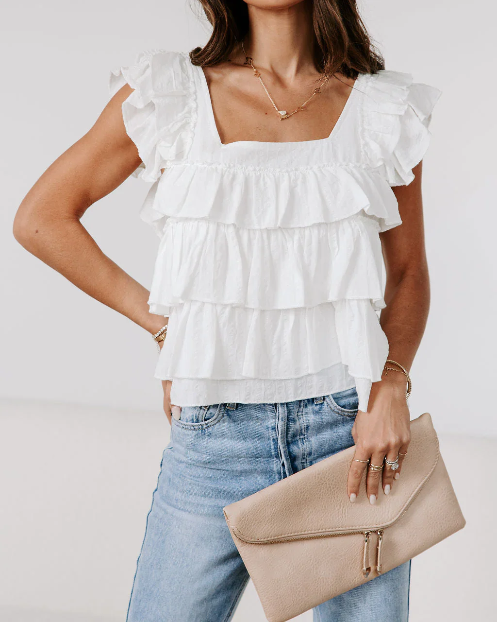 Piedmont Cotton Tiered Top