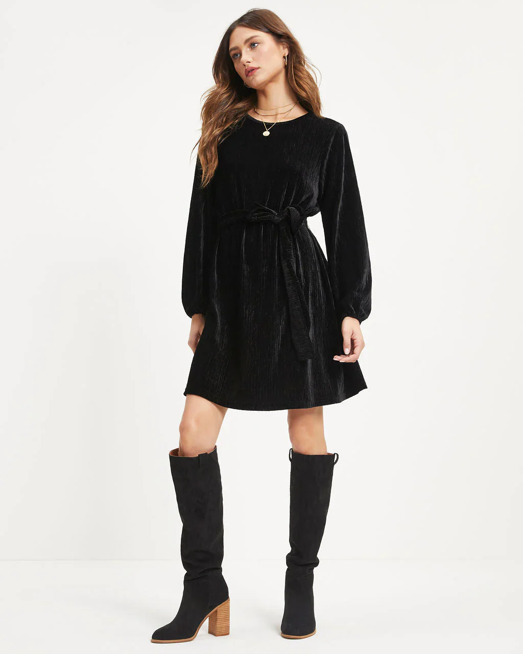 Harlyn Velvet Tie Dress