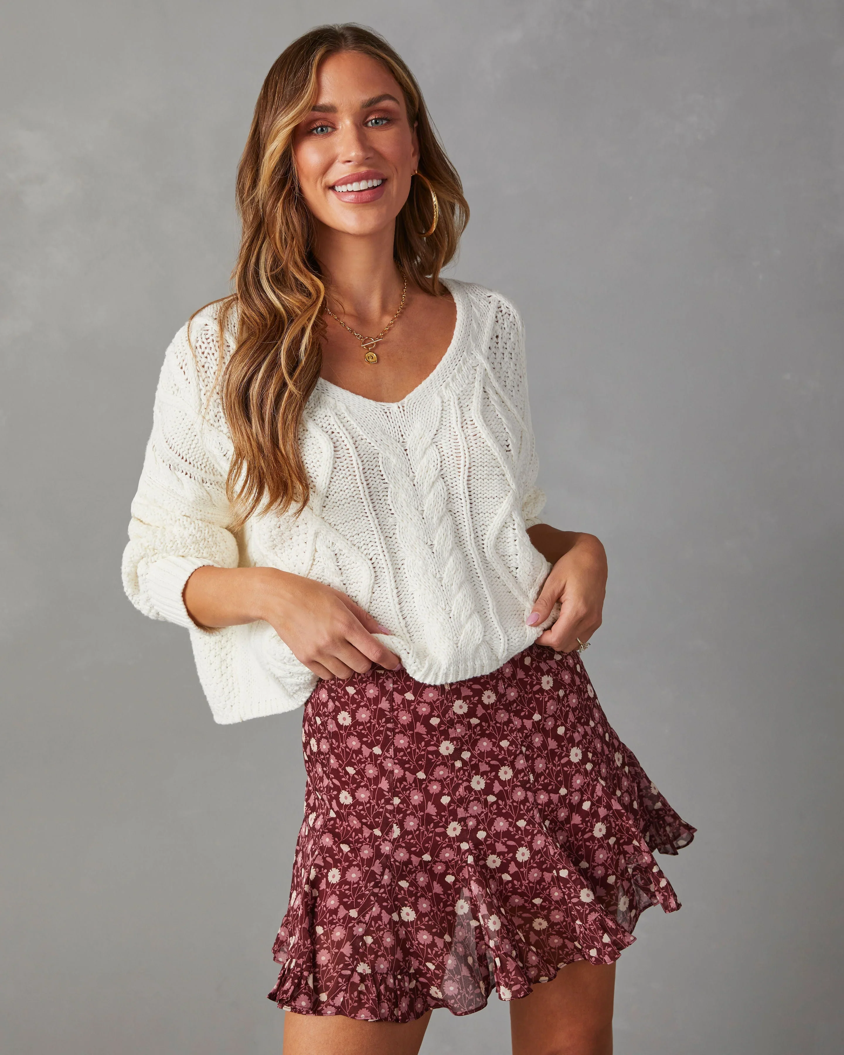 Briar Floral Ruffle Mini Skort