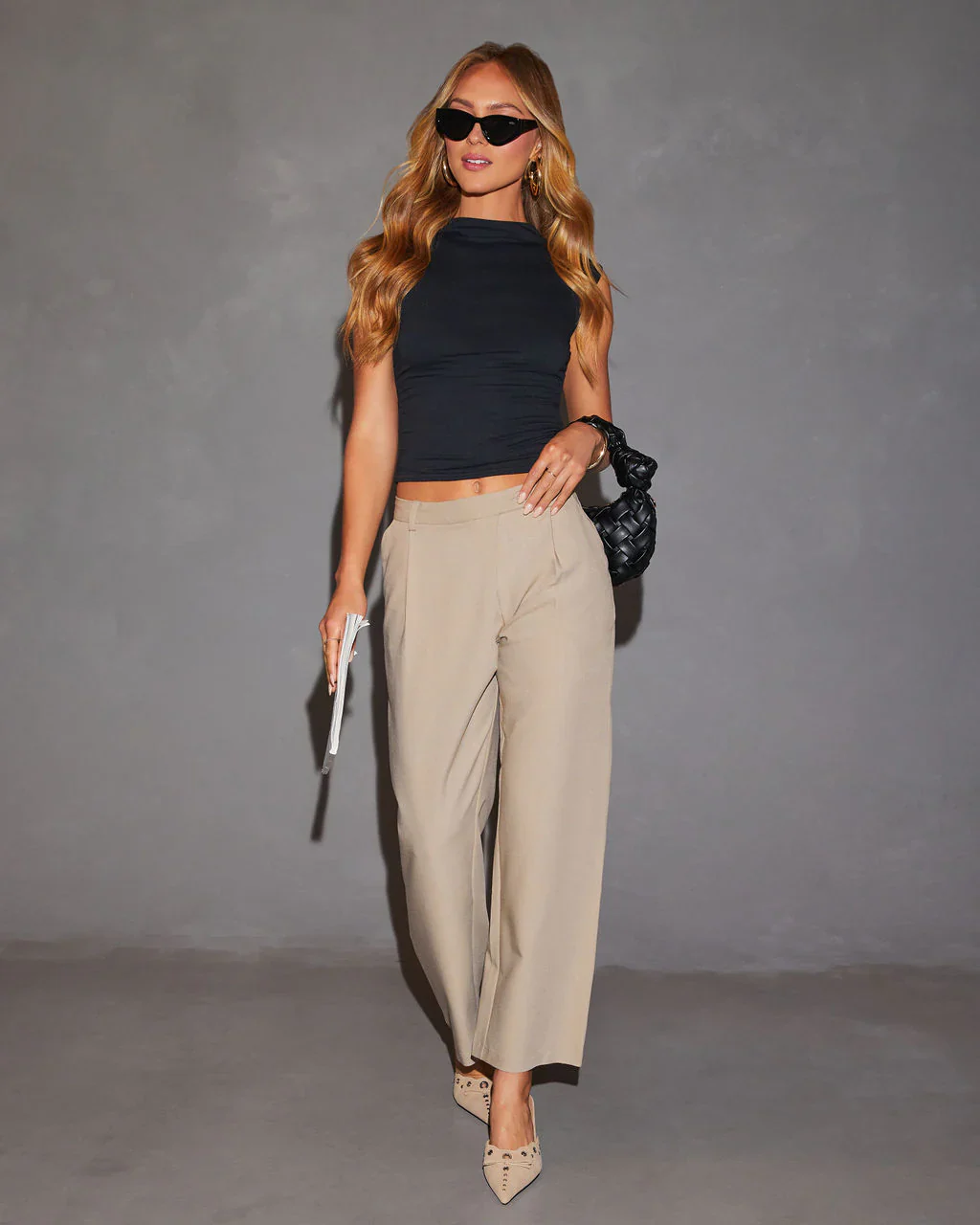 Marisol Criss Cross Straight Leg Trouser
