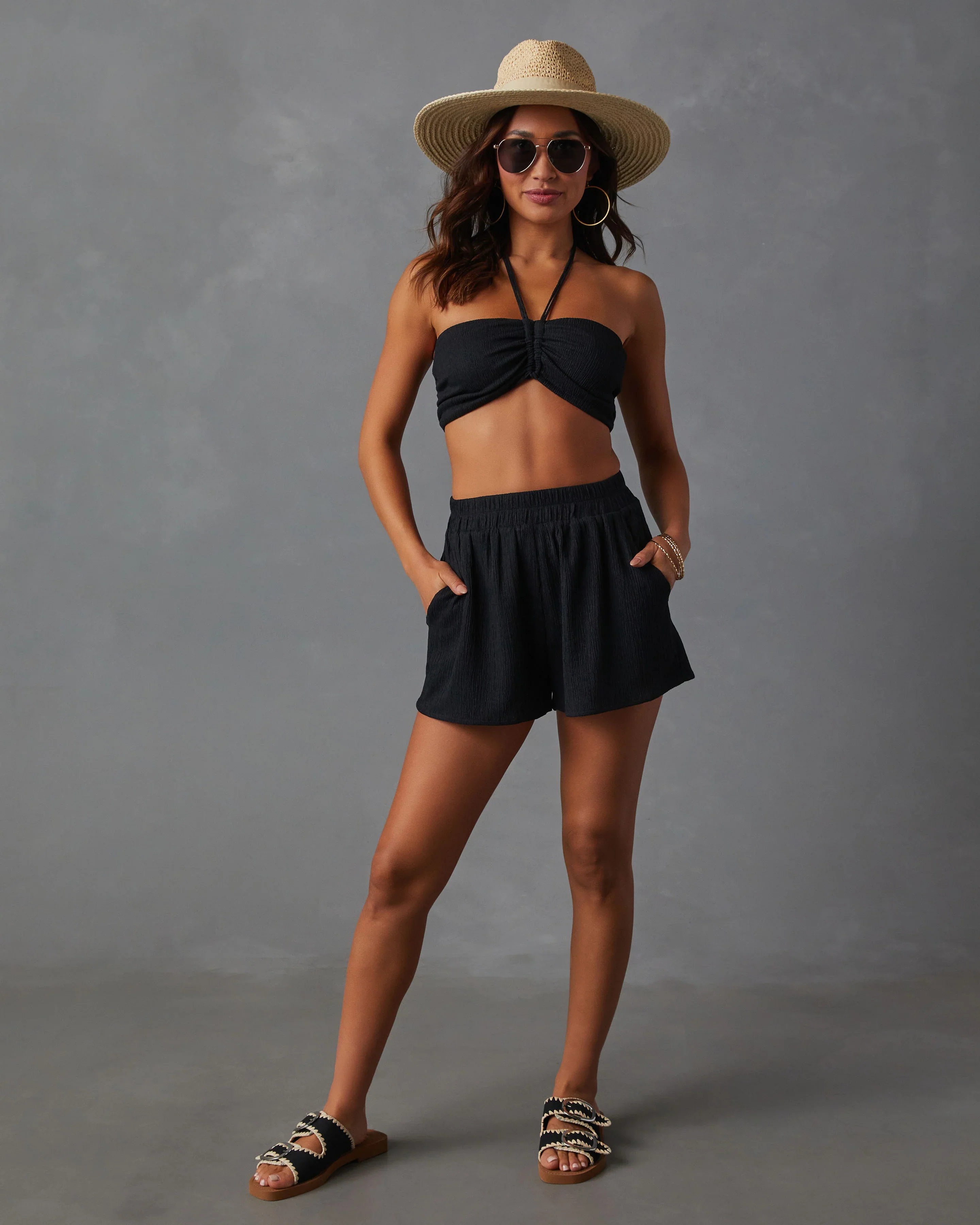 Monica Halter Elastic Back Bra Top