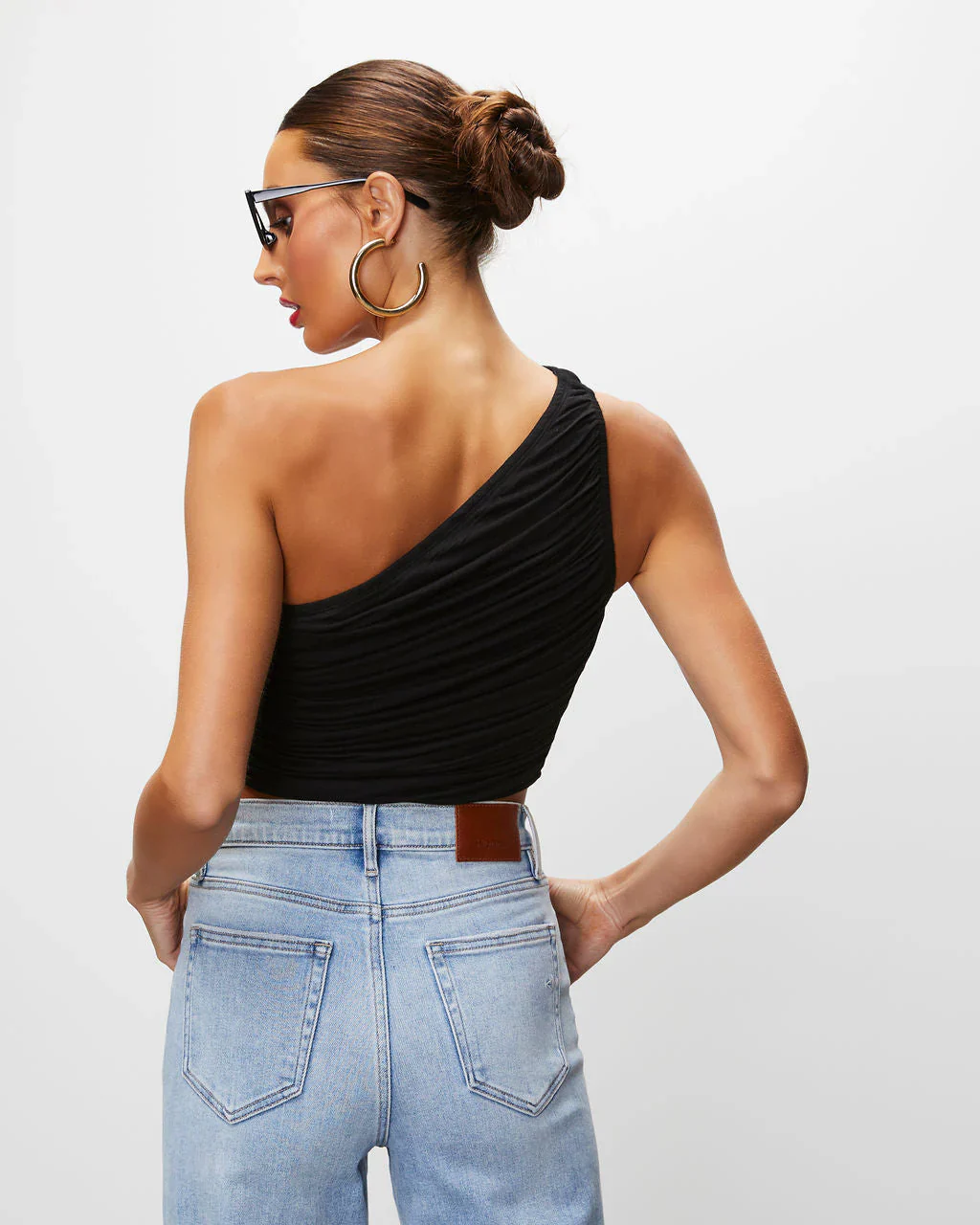 Alara Draped One Shoulder Crop Top